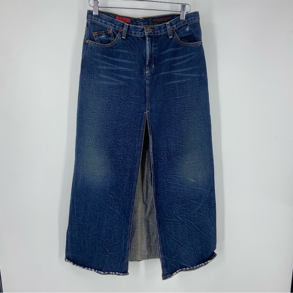 Ag Adriano Goldschmied Skirts Ag The Pioneer Denim Skirt Long Slit